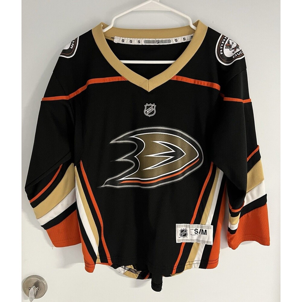 Anaheim Ducks NHL Reebok Youth Jersey Size S/M No Name Black D Logo